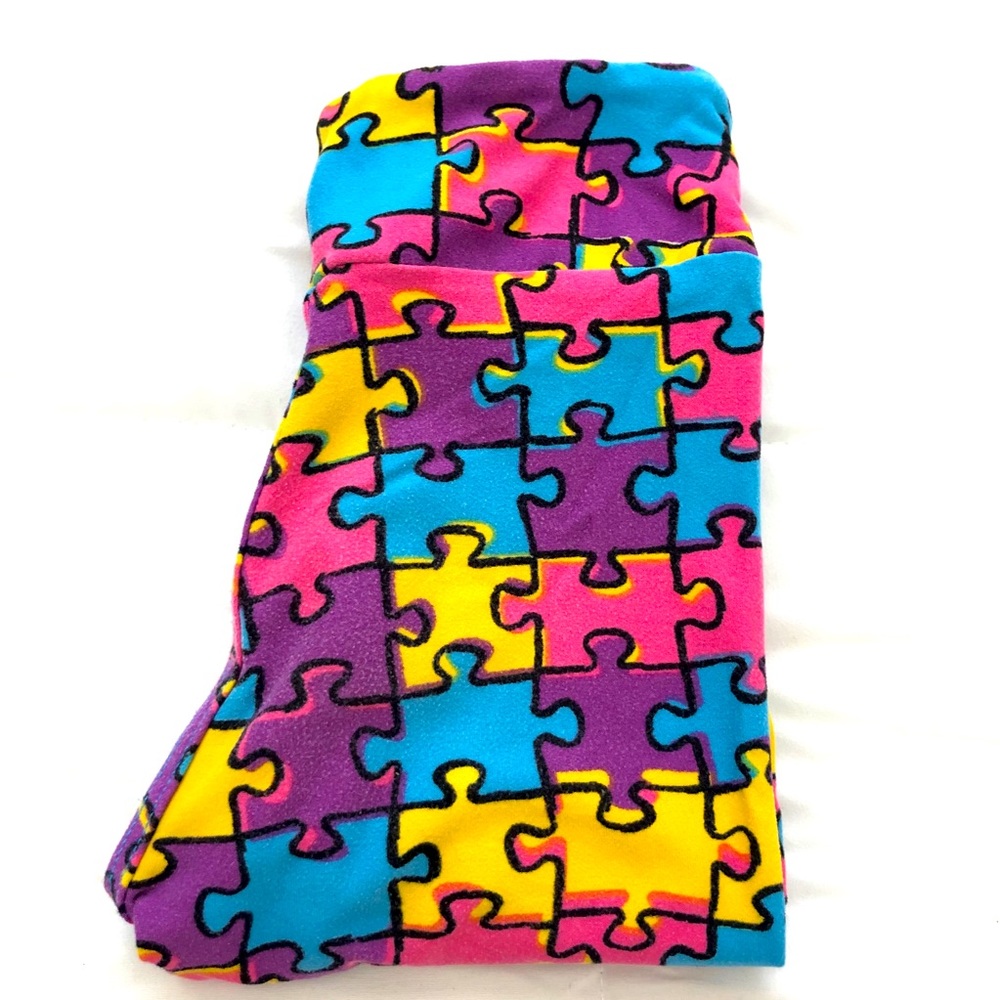 Puzzle pieces LuLaRoe kids SM leggings